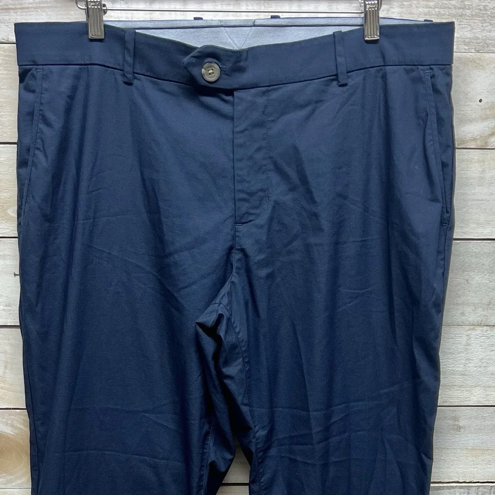 Nike Dri Fit Flex‎ Player Pants Mens 38x32 Blue Straight Chino Golf Casual